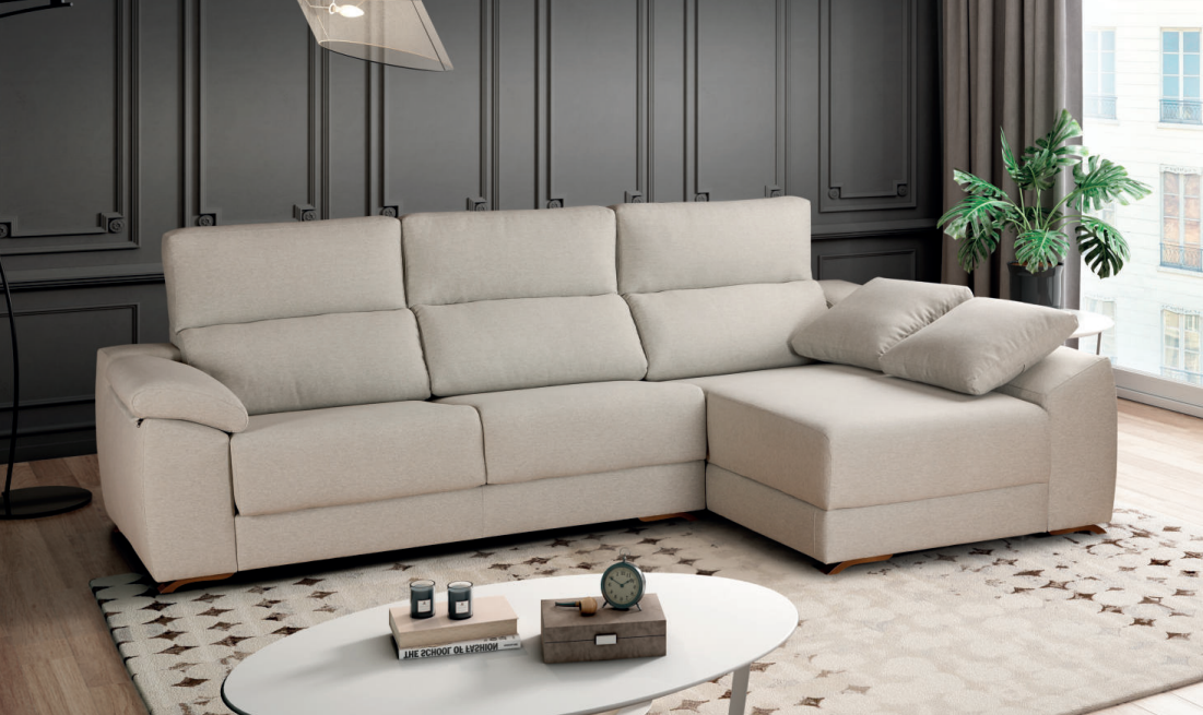 Sofás chaiselongue de 4 plazas