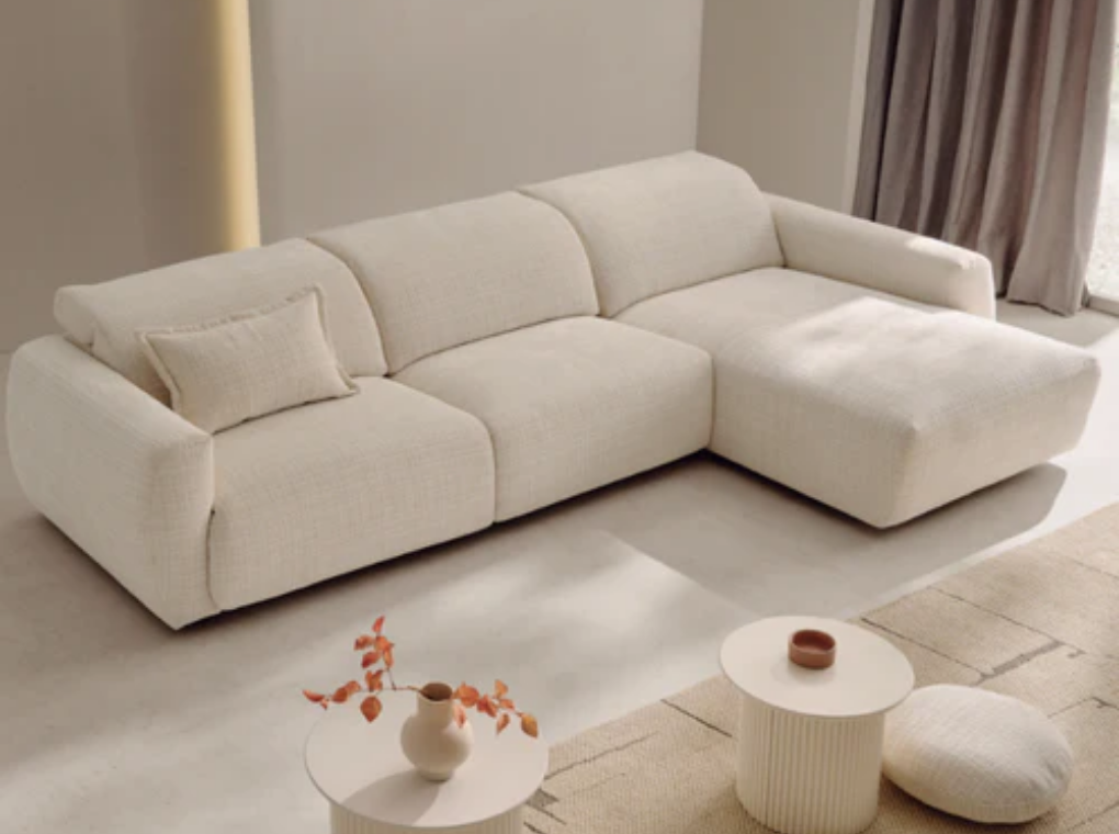 Sofás chaiselongue de tela