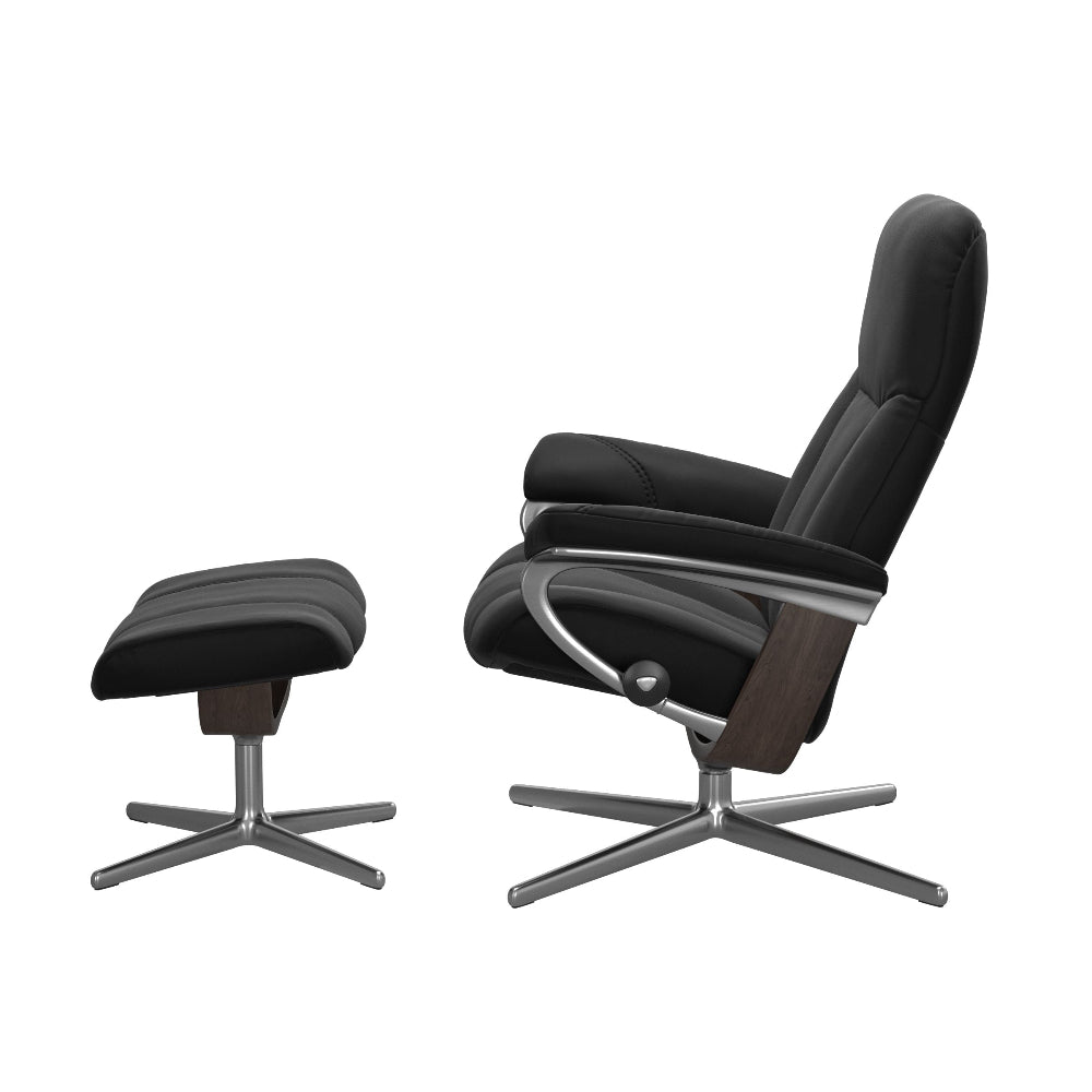 Sillón modelo CONSUL Cross Plus™ System BalanceAdapt™ de Stressless en piel Paloma