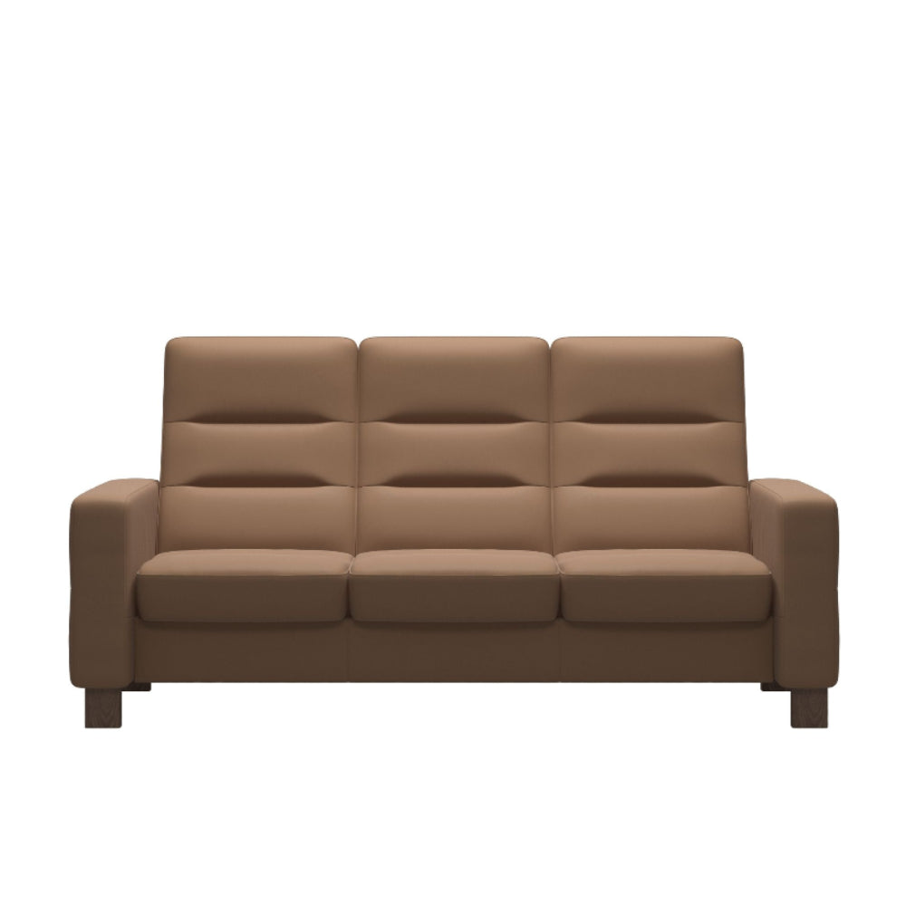 Sofá modelo WAVE Stressless® Plus System™ Brazo Ancho piel Paloma