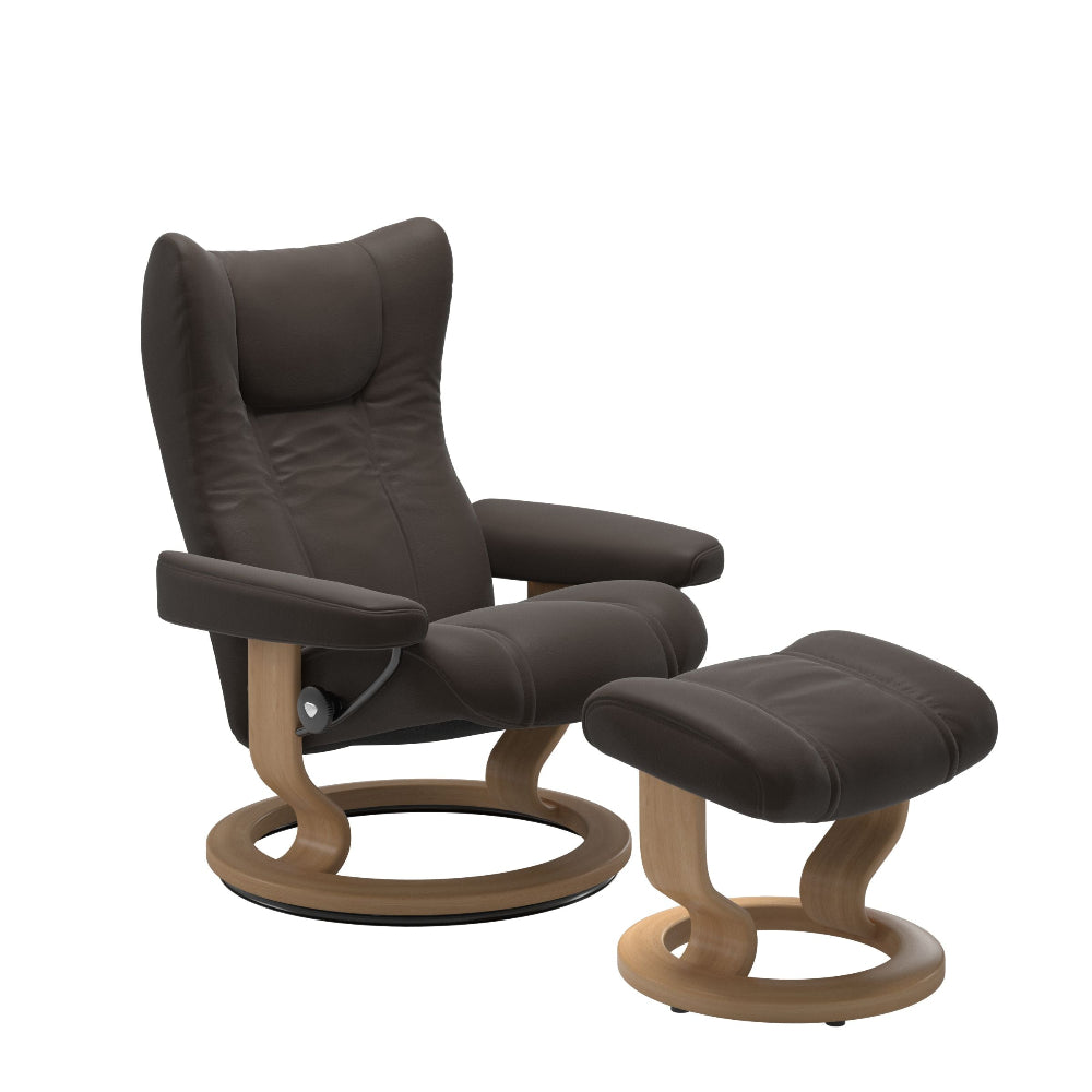 Sillón modelo WING Classic Plus™ System de STRESSLESS en piel Paloma