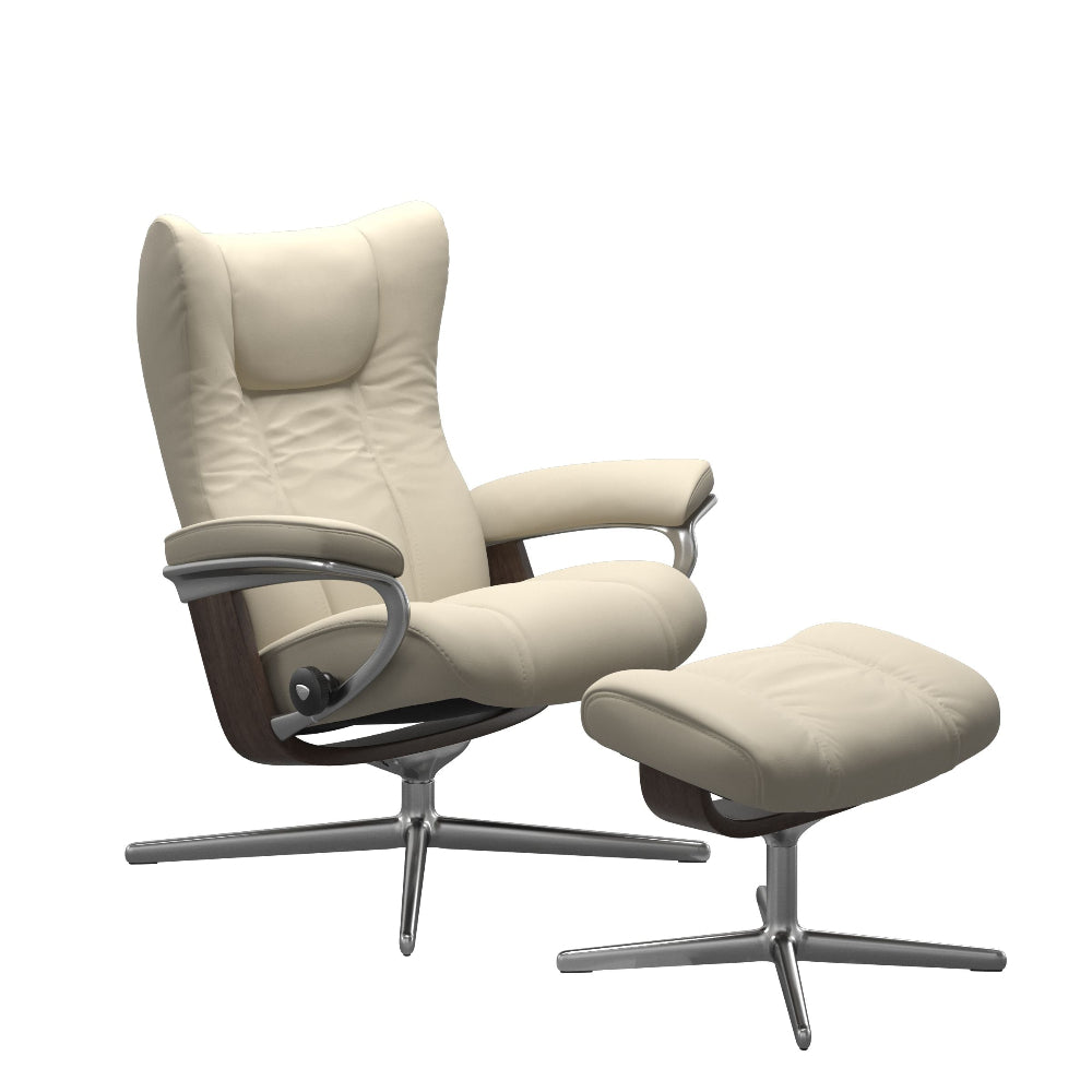 Sillón modelo WING Cross Plus™ System BalanceAdapt™ de Stressless en piel Batick