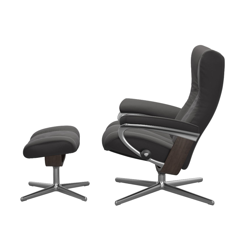 Sillón modelo WING Cross Plus™ System BalanceAdapt™ de Stressless en piel Paloma