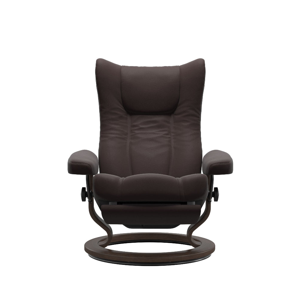 Sillón modelo WING Classic Power™ Plus™ System Power™ de Stressless piel Paloma