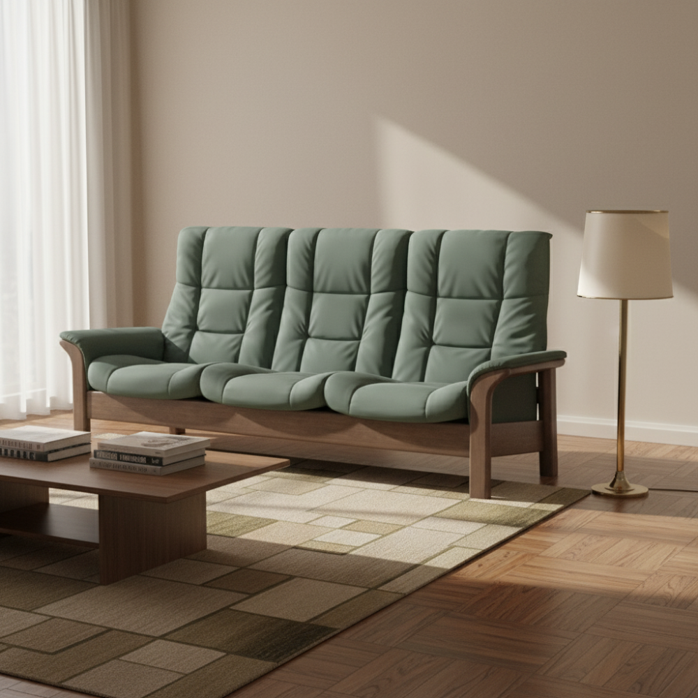 Sofá 3 plazas modelo BUCKINGHAM Stressless® Plus System™ piel Paloma