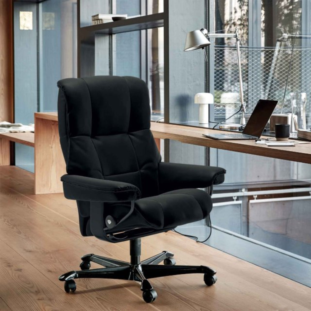 Sillón giratorio Stressless® modelo MAYFAIR Home Office con reposacabeza ajustable