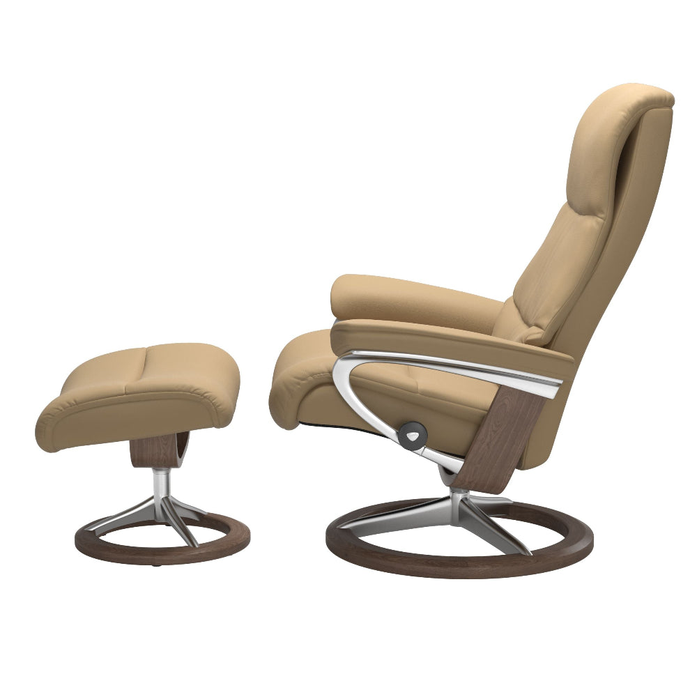 Sillón modelo VIEW Signature Chrome Plus™ System BalanceAdapt™ en piel Paloma