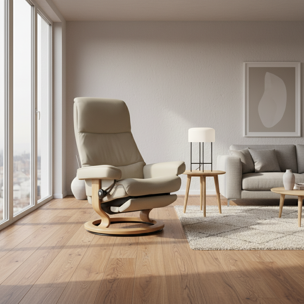 Sillón modelo VIEW Classic Power™ Plus™ System Power™ de Stressless piel Batick