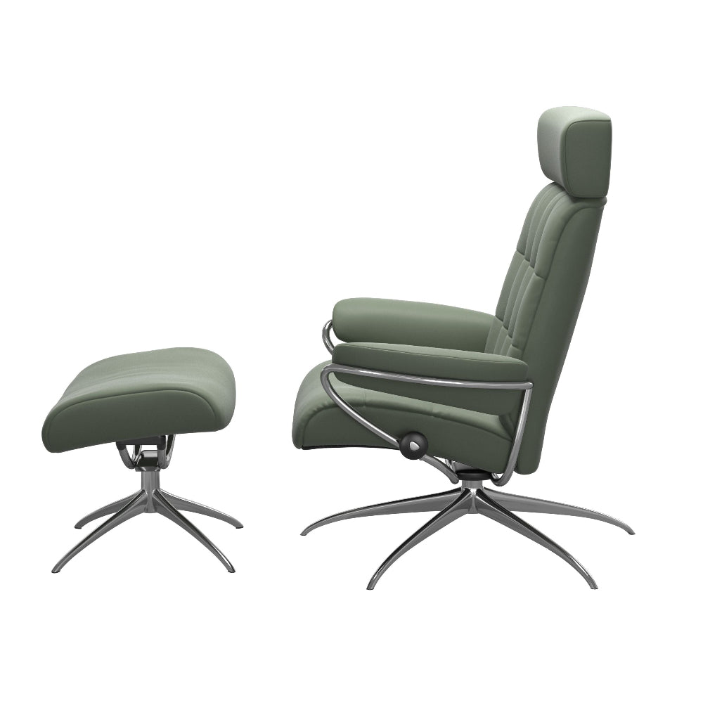 Sillón de Stressless® modelo LONDON Pie Star base Plus™ System BalanceAdapt™ piel Batick
