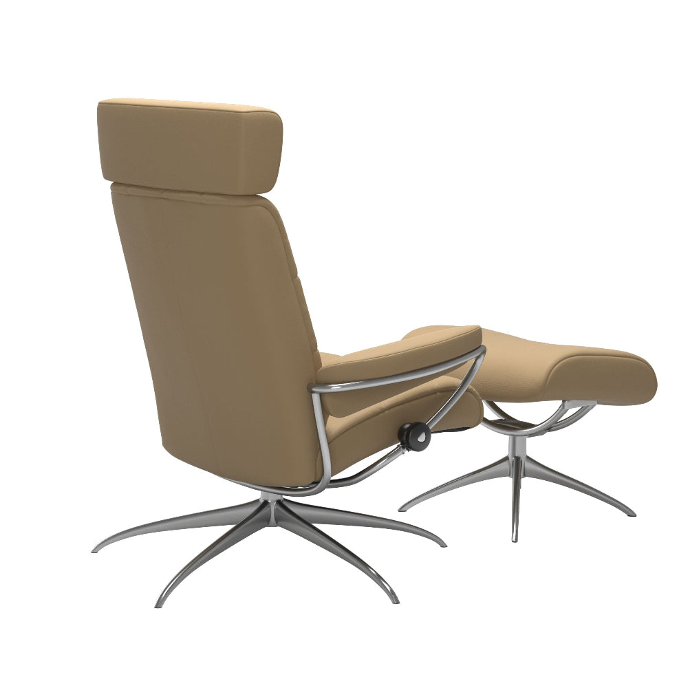 Sillón de Stressless® modelo LONDON Pie Star base Plus™ System BalanceAdapt™ piel Paloma
