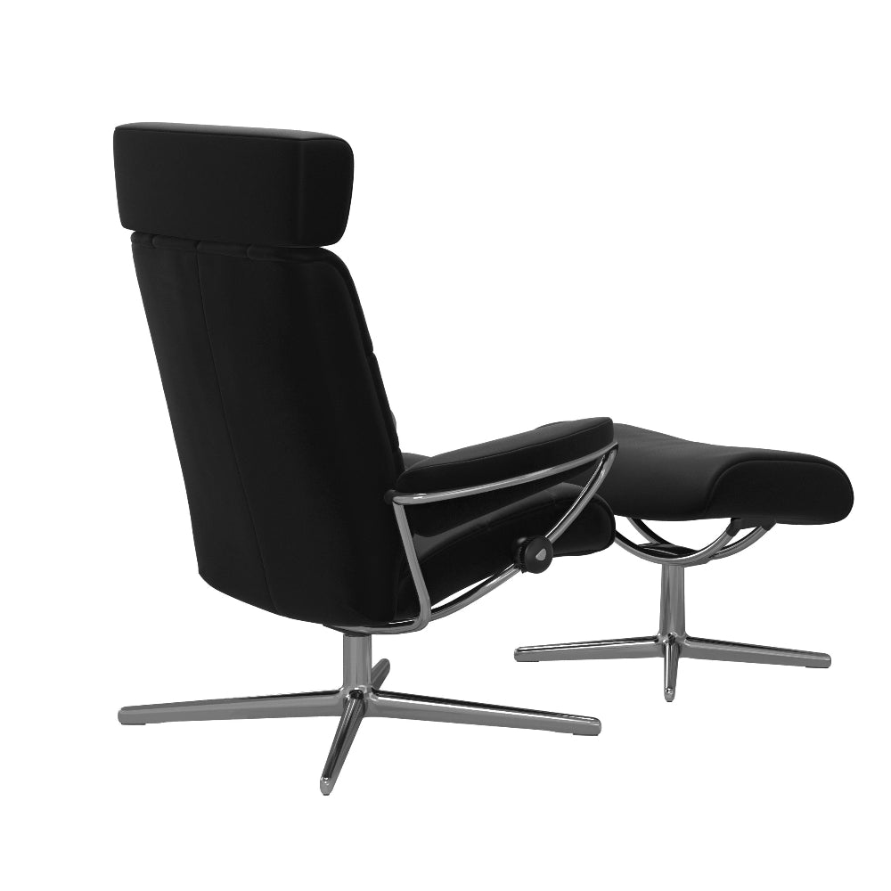 Sillón de Stressless® modelo LONDON Pie Cross base Plus™ System BalanceAdapt™ piel Batick
