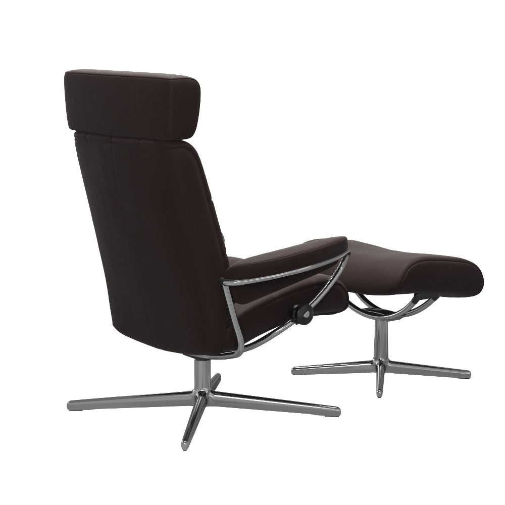 Sillón de Stressless® modelo LONDON Pie Cross base Plus™ System BalanceAdapt™ piel Paloma
