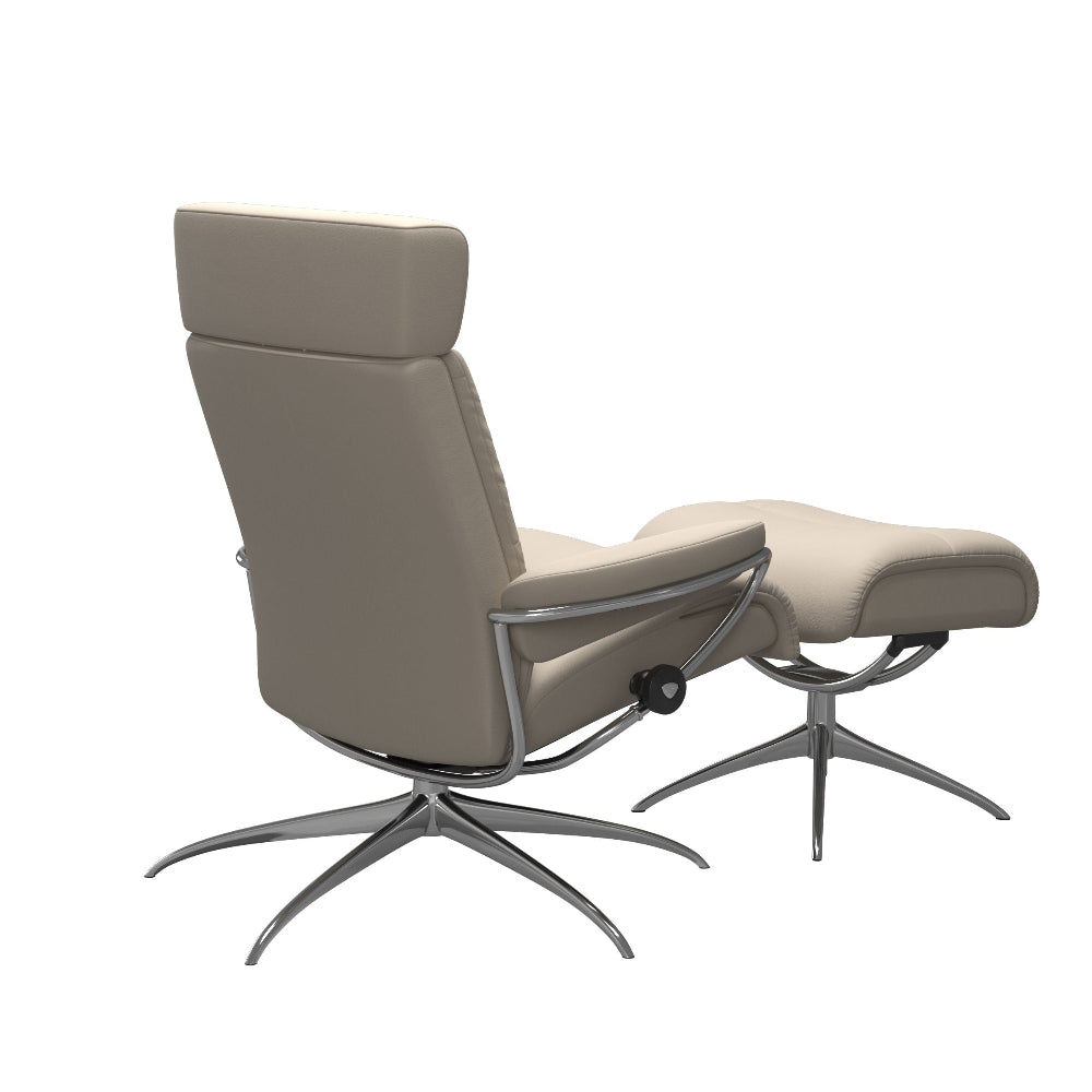 Sillón de Stressless® modelo TOKYO Pie Star base Plus™ System BalanceAdapt™ piel Paloma