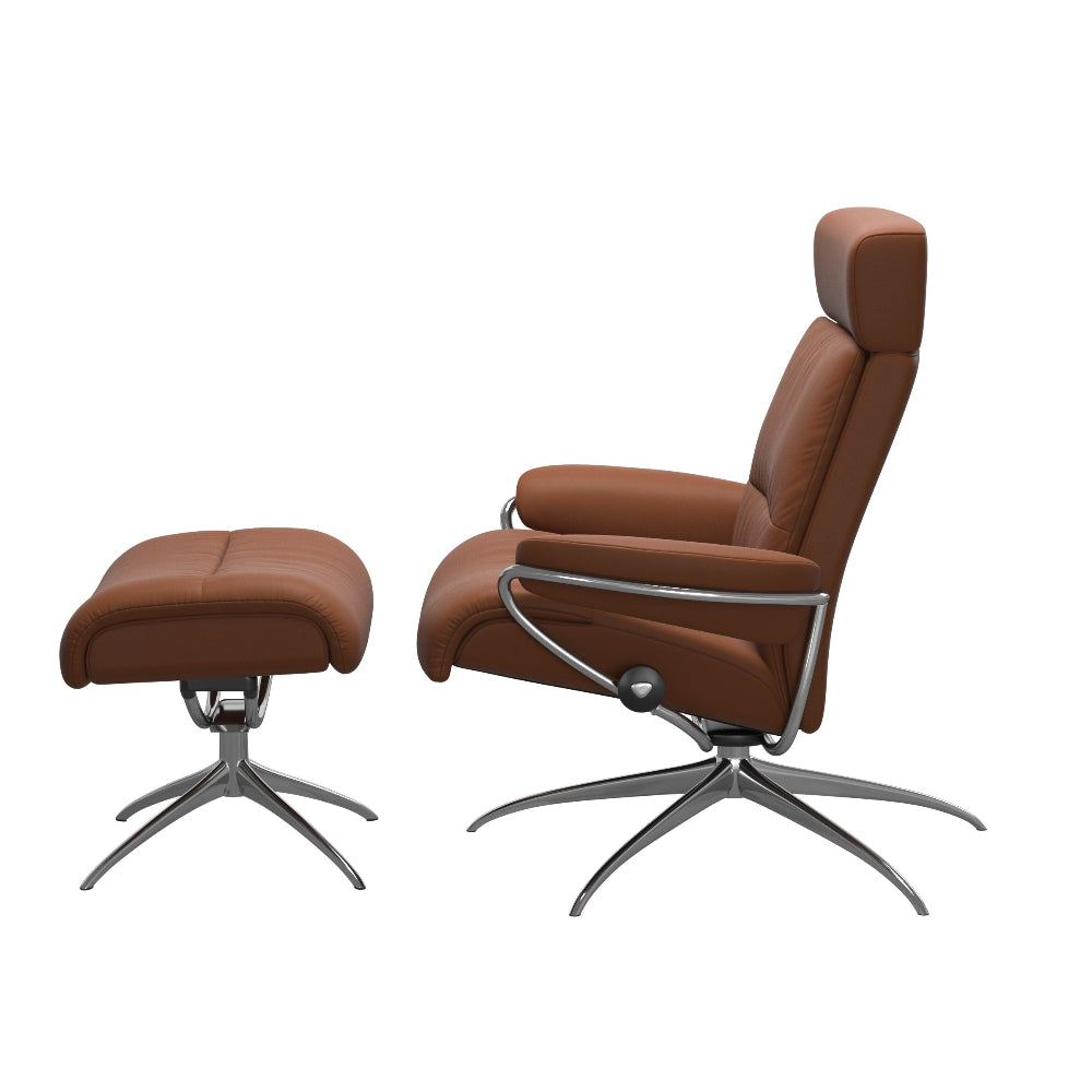 Sillón de Stressless® modelo TOKYO Pie Star base Plus™ System BalanceAdapt™ piel Batick