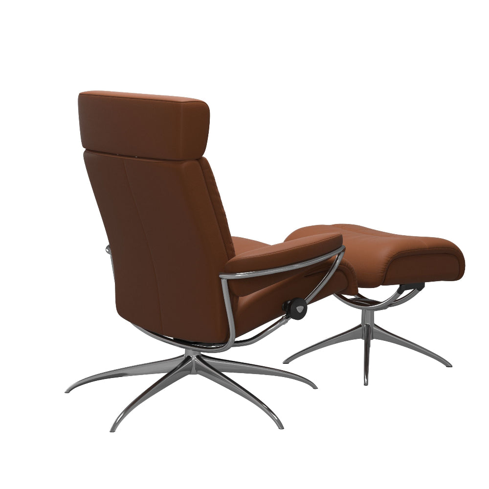 Sillón de Stressless® modelo TOKYO Pie Star base Plus™ System BalanceAdapt™ piel Batick