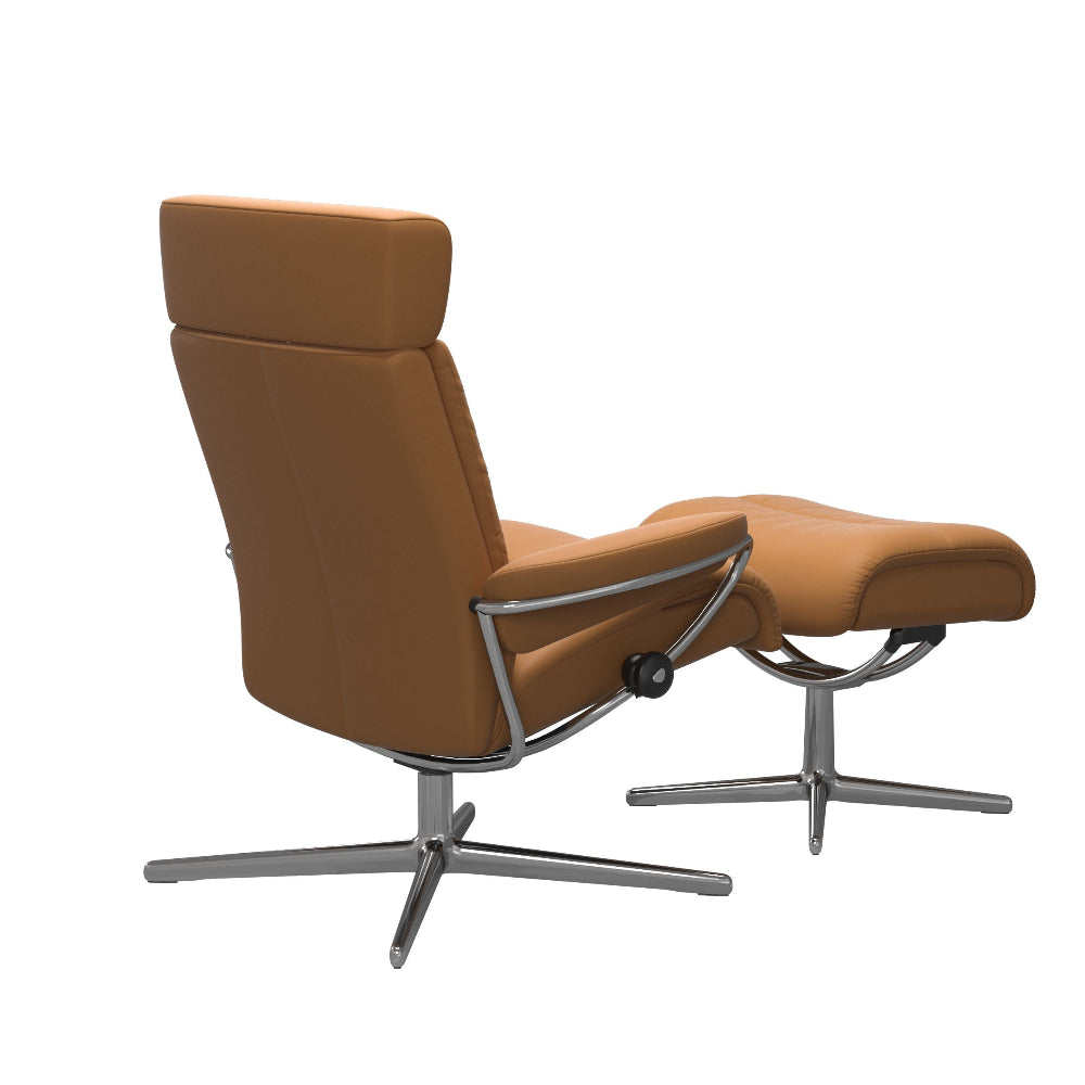 Sillón de Stressless® modelo TOKYO Pie Cross base Plus™ System BalanceAdapt™ piel Batick
