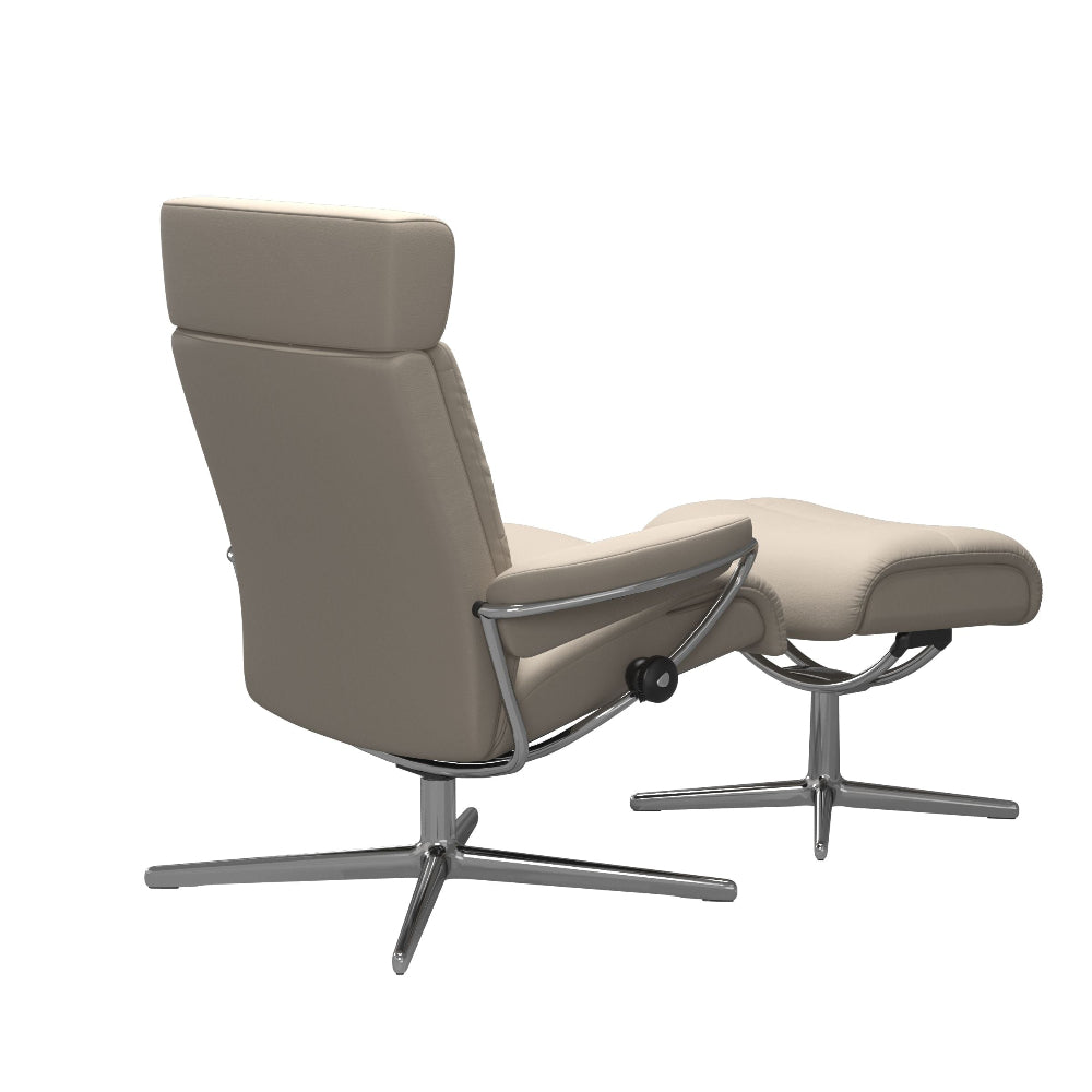 Sillón de Stressless® modelo TOKYO Pie Cross base Plus™ System BalanceAdapt™ piel Paloma