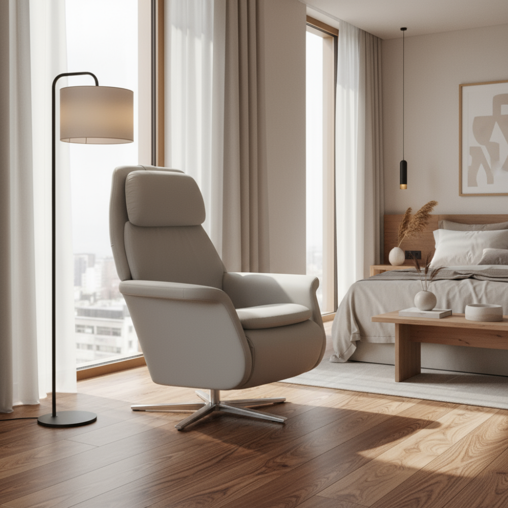 Sillón modelo SAM Pie Sirius Plus™ System Power™ con calefacción piel Batick