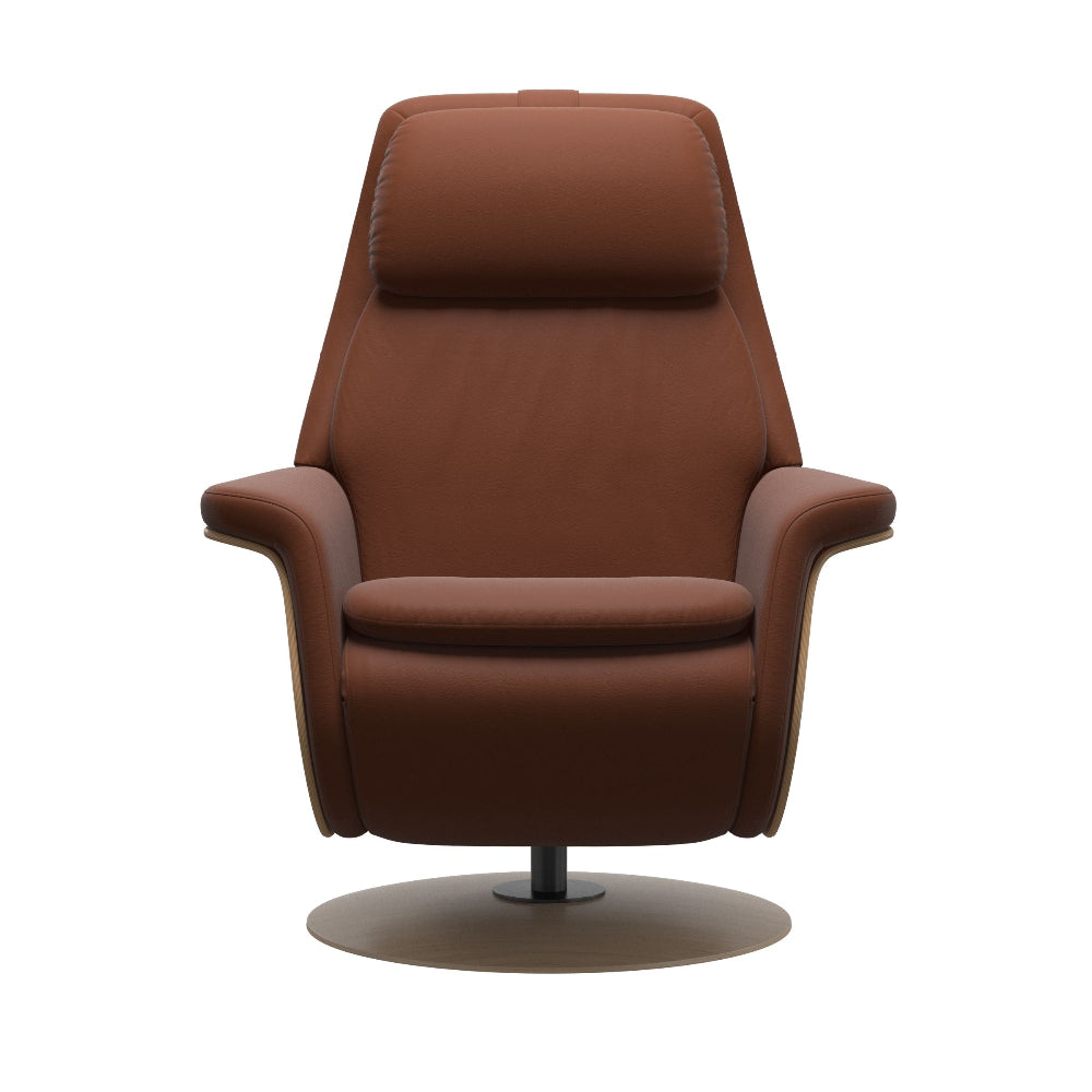 Sillón modelo SAM WOOD Pie Disc Plus™ System Power™ con calefacción piel Paloma