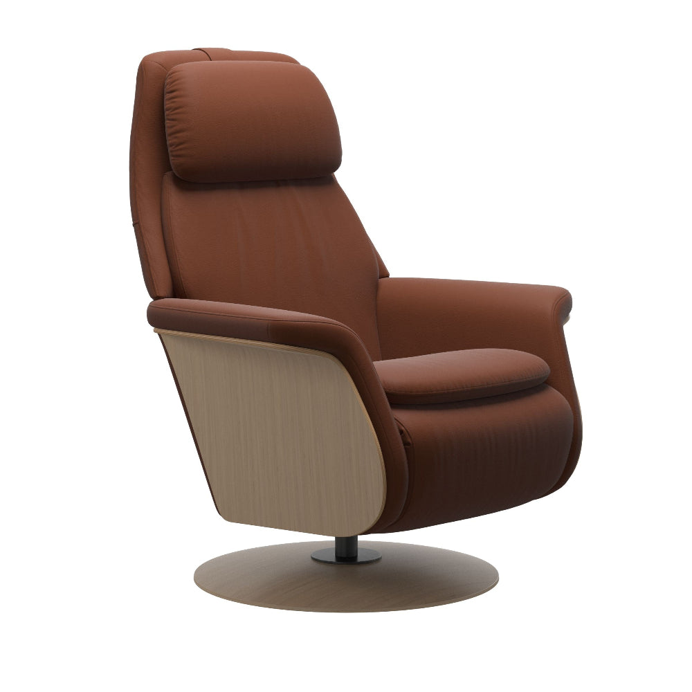Sillón modelo SAM WOOD Pie Disc Plus™ System Power™ con calefacción piel Paloma