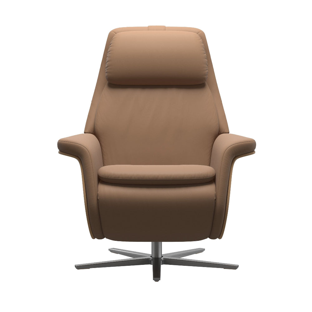 Sillón modelo SAM WOOD Pie Sirius Plus™ System Power™ con calefacción piel Batick