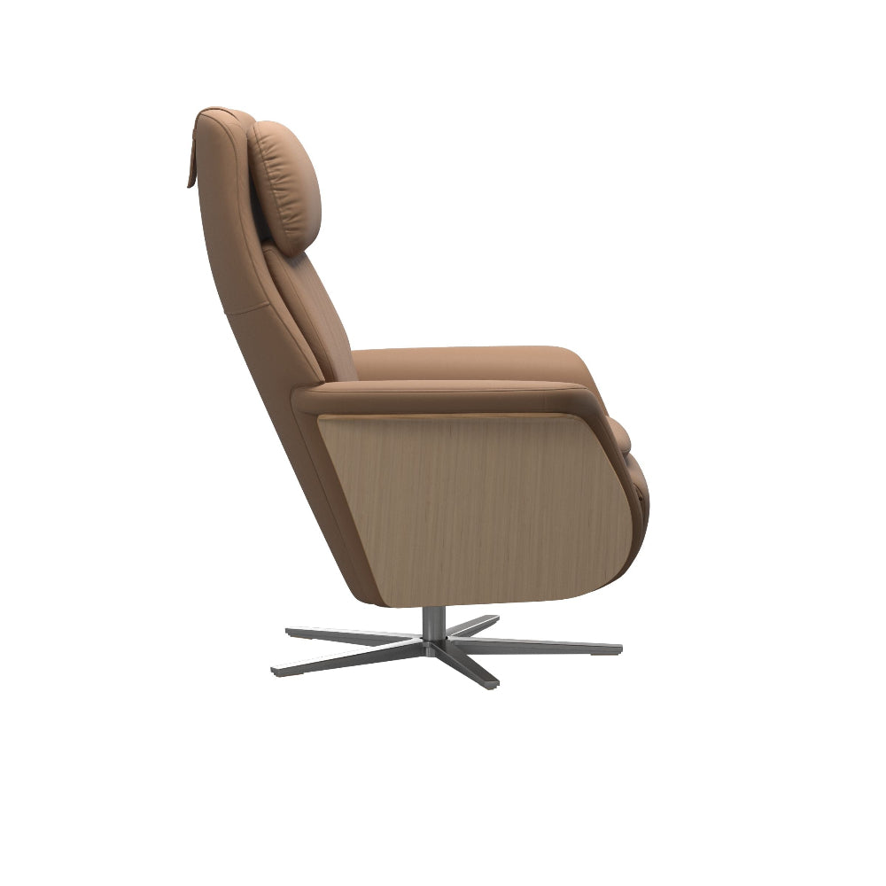 Sillón modelo SAM WOOD Pie Sirius Plus™ System Power™ con calefacción piel Batick