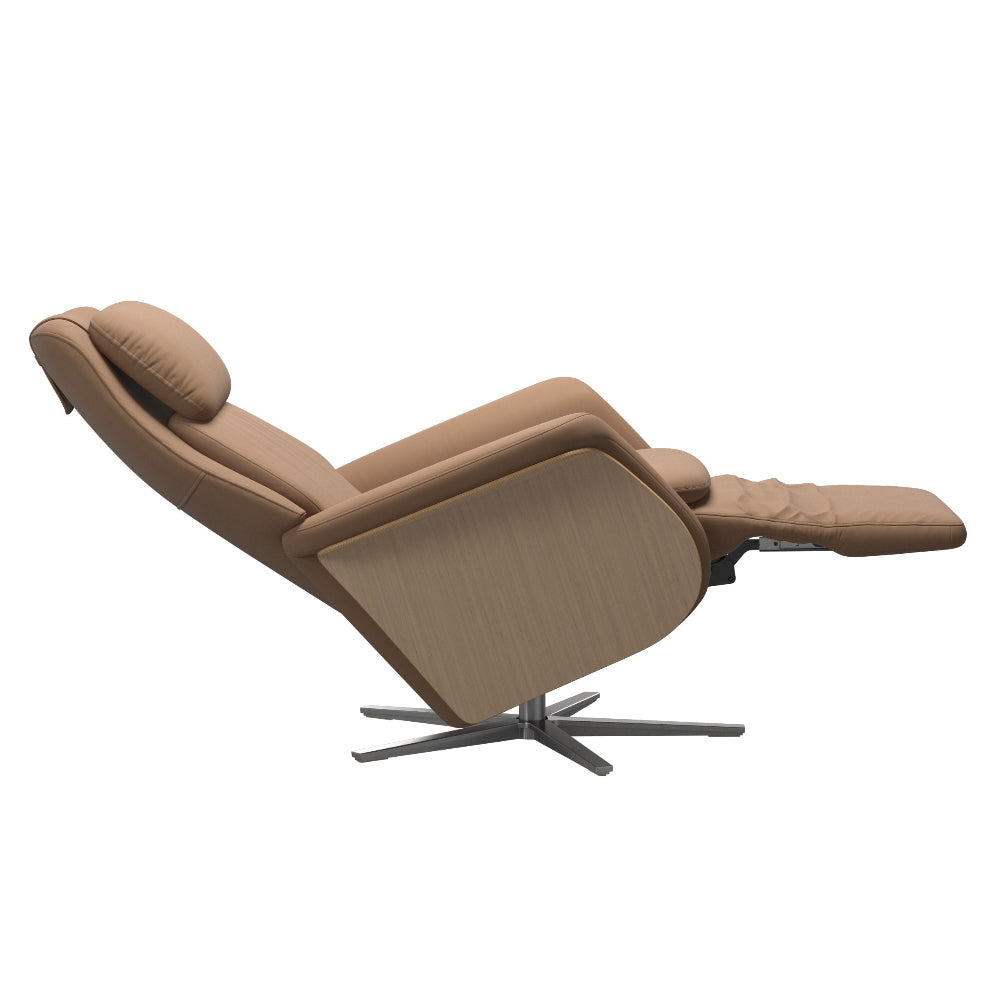 Sillón modelo SAM WOOD Pie Sirius Plus™ System Power™ con calefacción piel Batick