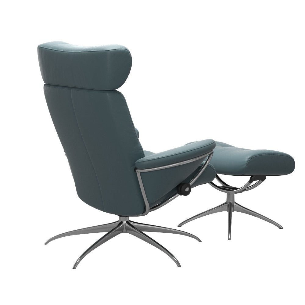 Sillón de Stressless® modelo BERLIN Pie Star base Plus™ System BalanceAdapt™ piel Paloma