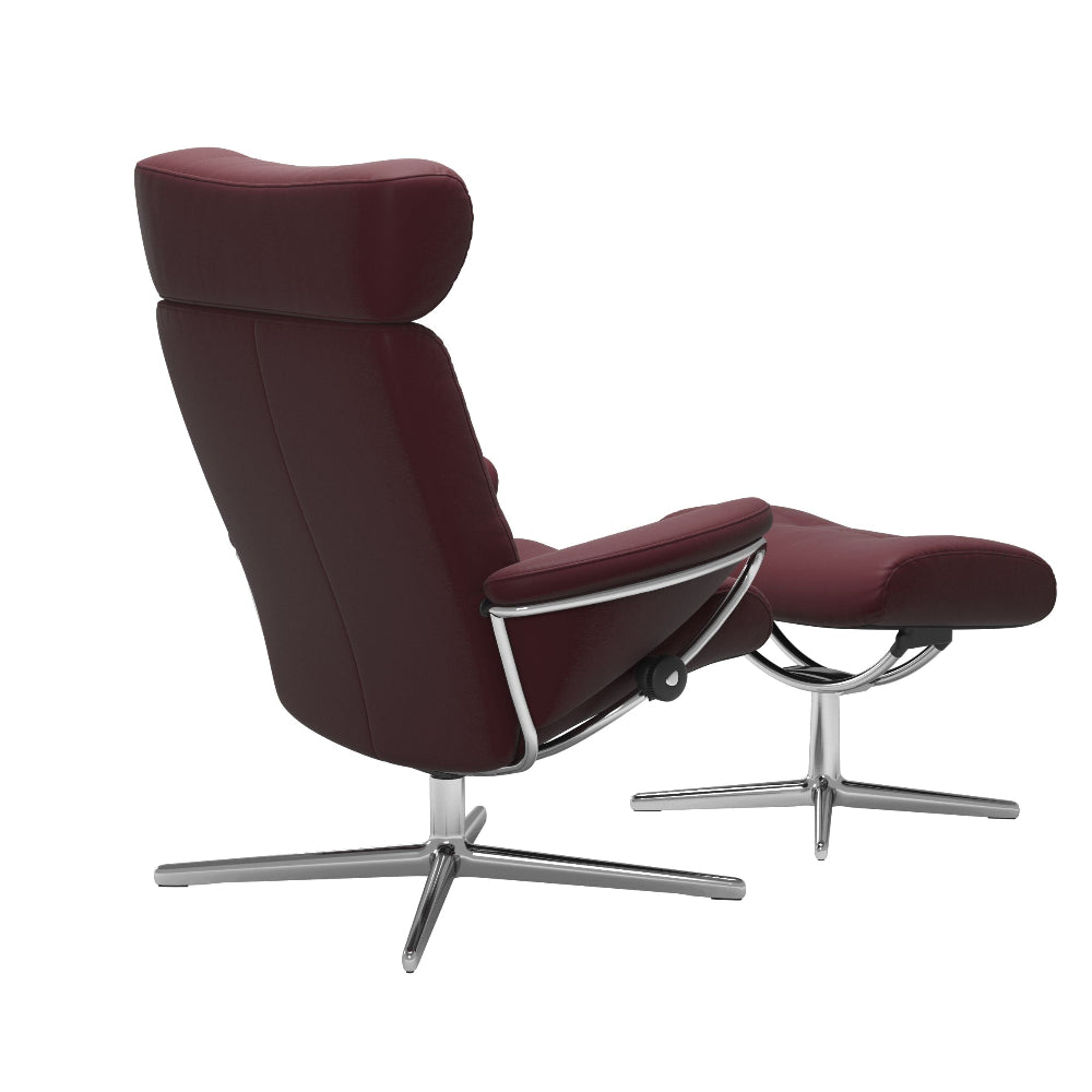 Sillón de Stressless® modelo BERLIN Pie Cross base Plus™ System BalanceAdapt™ piel Batick