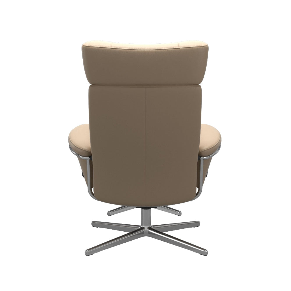 Sillón de Stressless® modelo BERLIN Pie Cross base Plus™ System BalanceAdapt™ piel Paloma