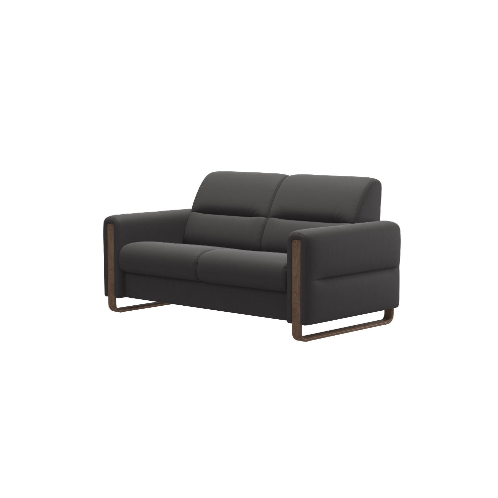 Sofá 2 plazas modelo FIONA Stressless® Comfort Zones™ Brazo WOOD piel Paloma