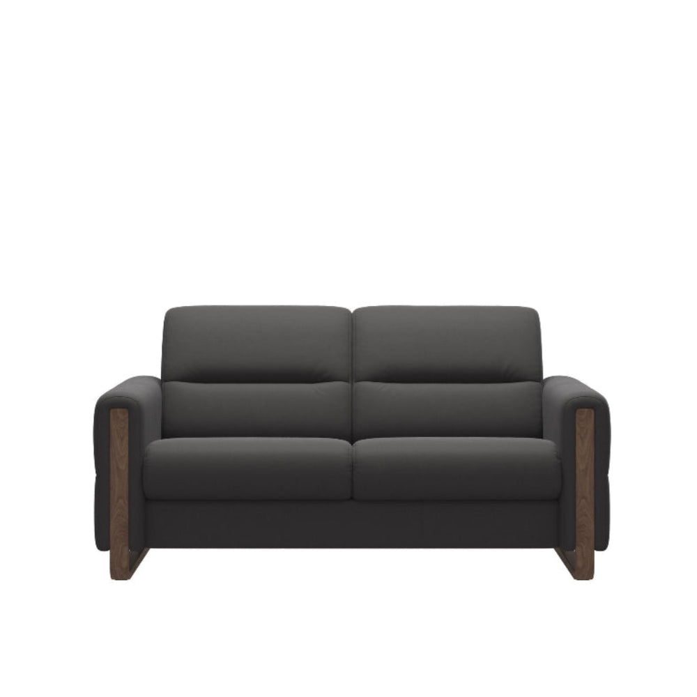 Sofá 2 plazas modelo FIONA Stressless® Comfort Zones™ Brazo WOOD piel Paloma
