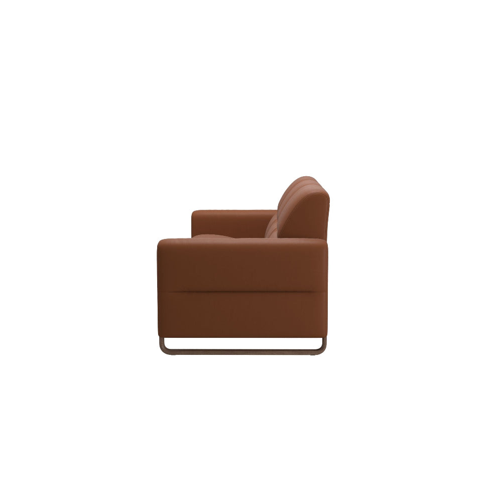 Sofá 3 plazas modelo FIONA Stressless® Comfort Zones™ Brazo WOOD piel Paloma