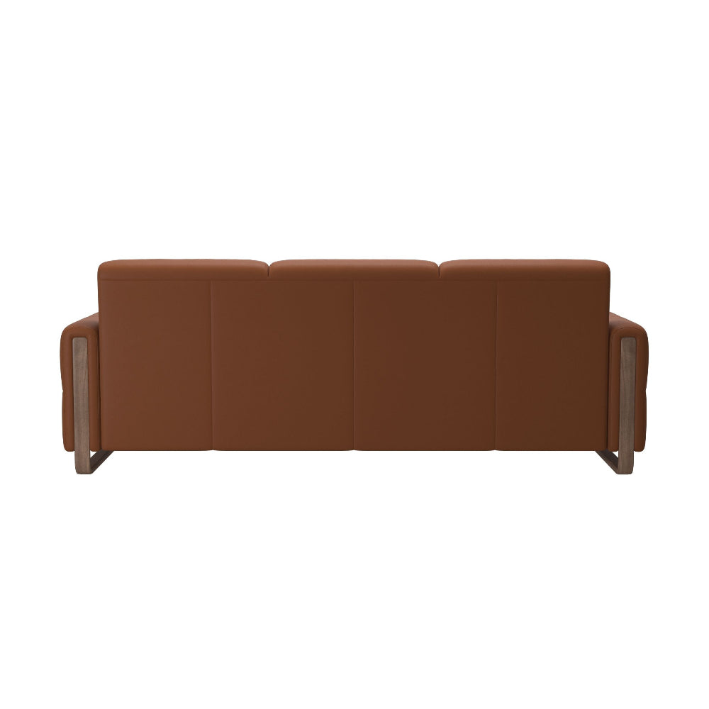 Sofá 3 plazas modelo FIONA Stressless® Comfort Zones™ Brazo WOOD piel Paloma
