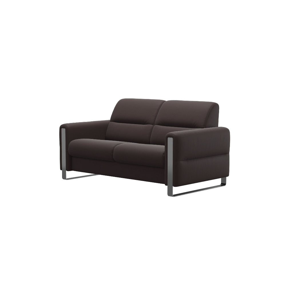 Sofá 2 plazas modelo FIONA Stressless® Comfort Zones™ Brazo METAL piel Paloma