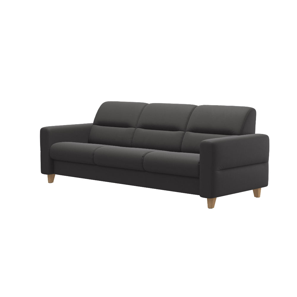 Sofá 3 plazas modelo FIONA Stressless® Comfort Zones™ Brazo Tapizado piel Paloma
