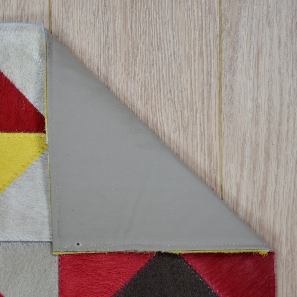 detalle del reves Alfombra de diseño en piel Merengue Rainbow