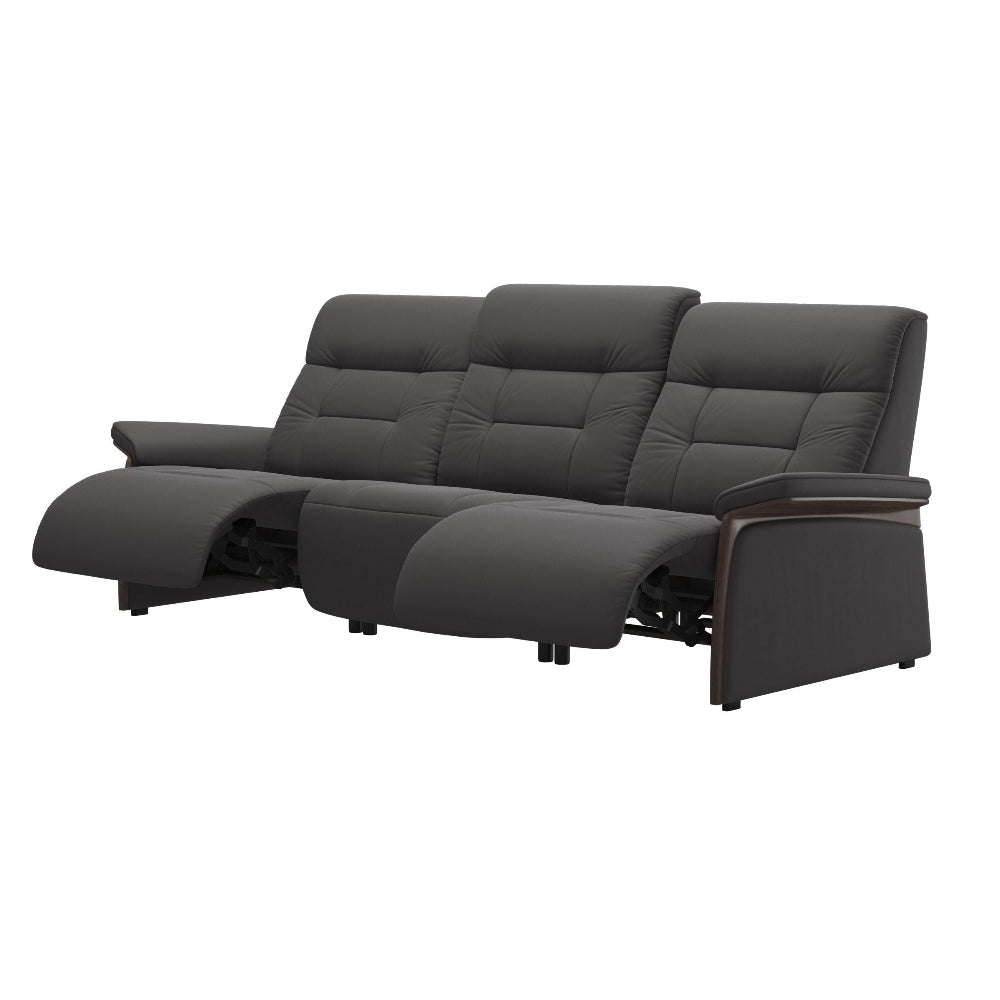 Sofá 3 plazas modelo MARY Stressless® Power™ Brazo Wood piel Paloma
