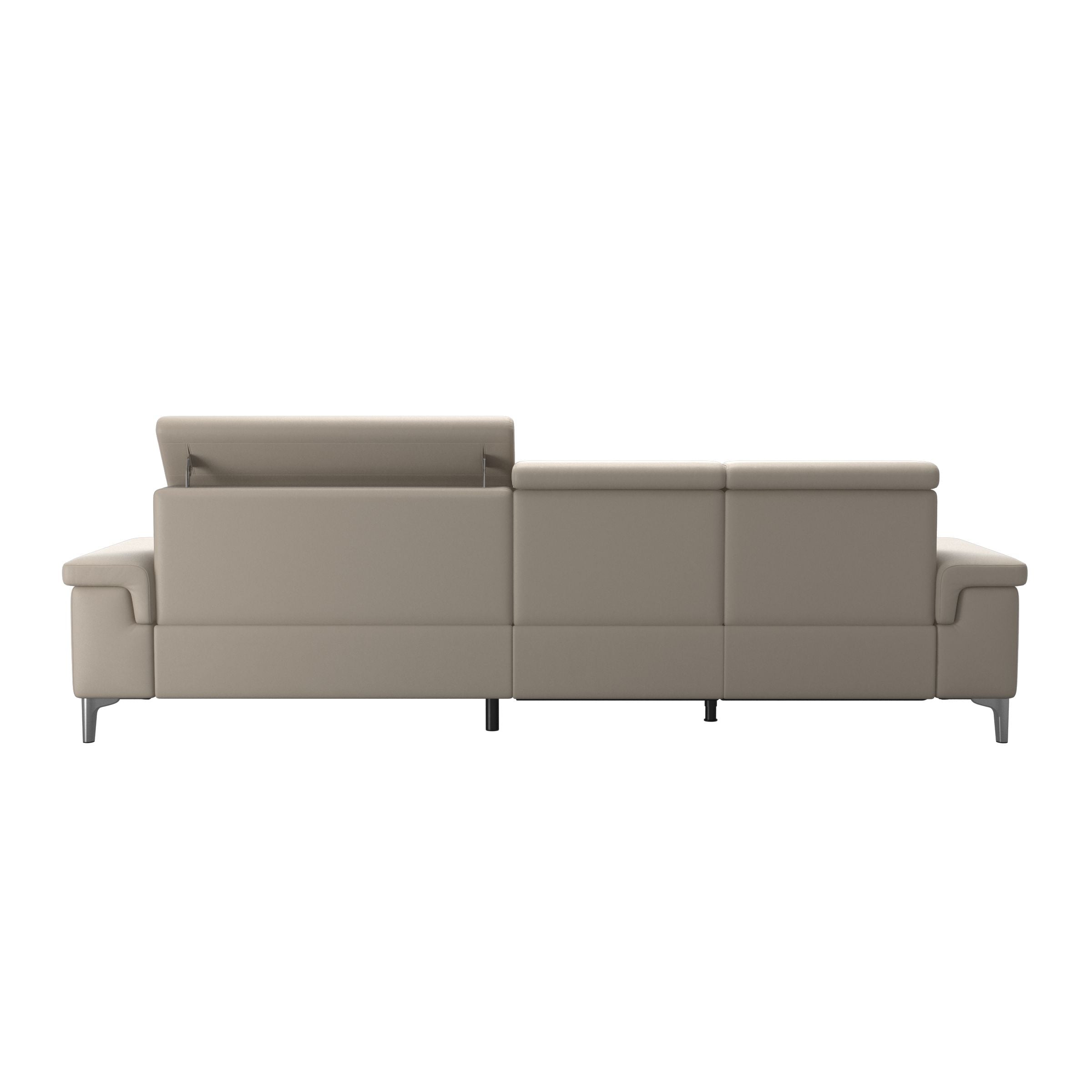 Sofá con Chaiselongue modelo ANNA A2 Long Seat Stressless® Power™ piel Paloma