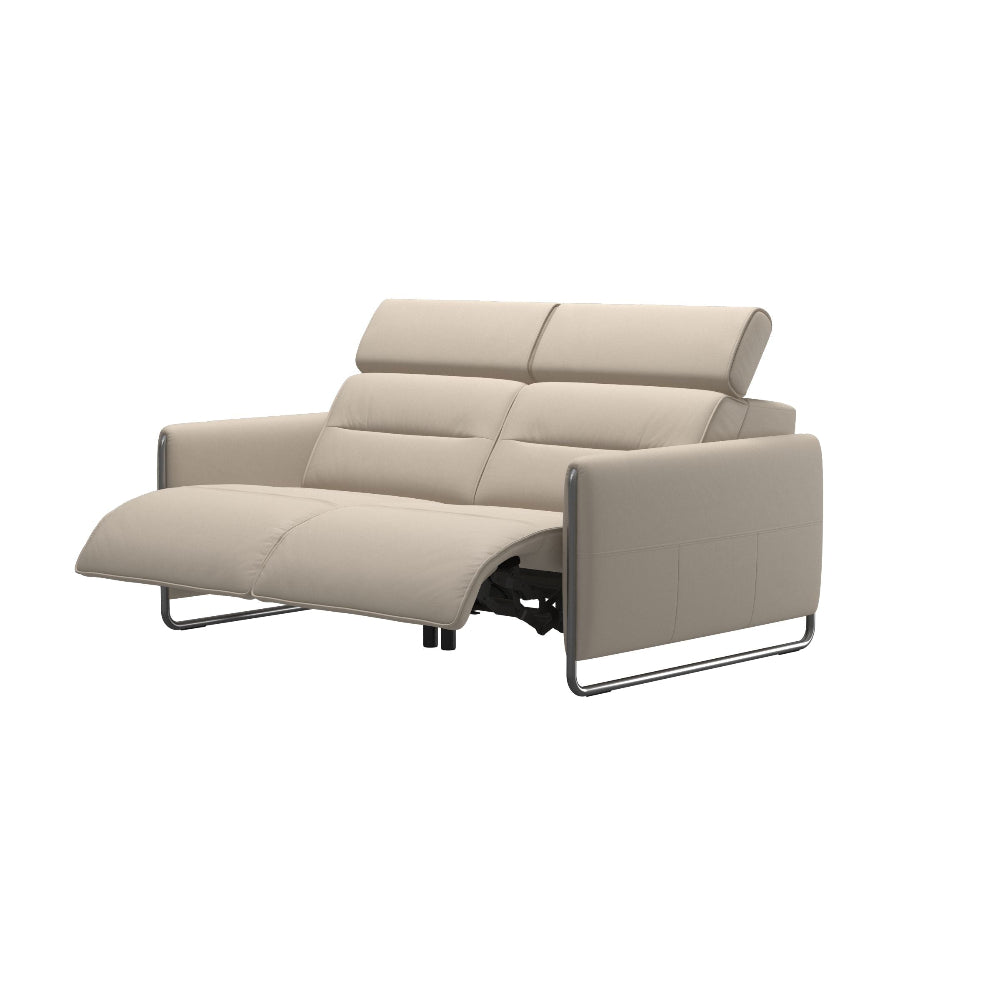 Sofá 2 plazas modelo EMILY Stressless® Power™ Brazo Metal piel Paloma