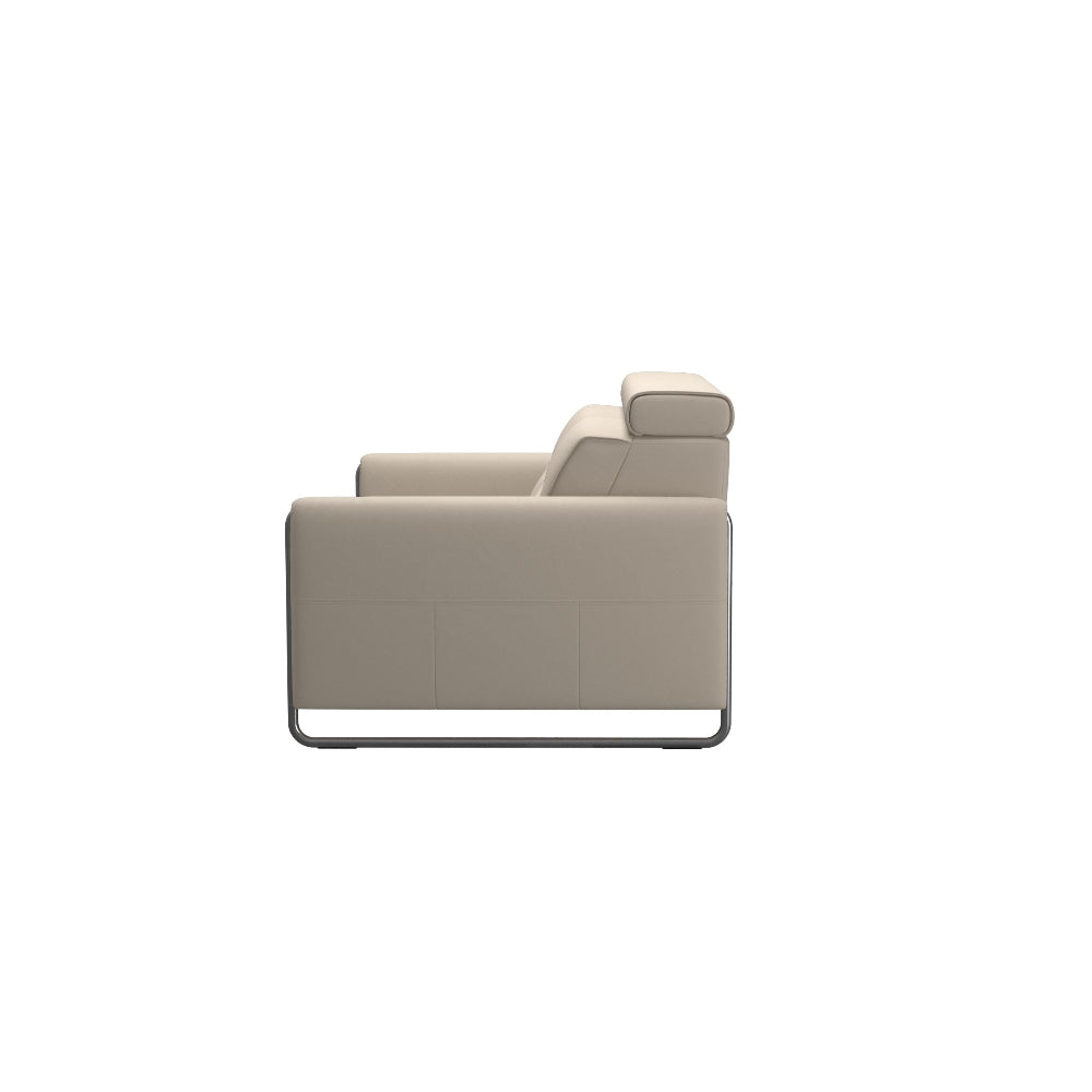 Sofá 2 plazas modelo EMILY Stressless® Power™ Brazo Metal piel Paloma