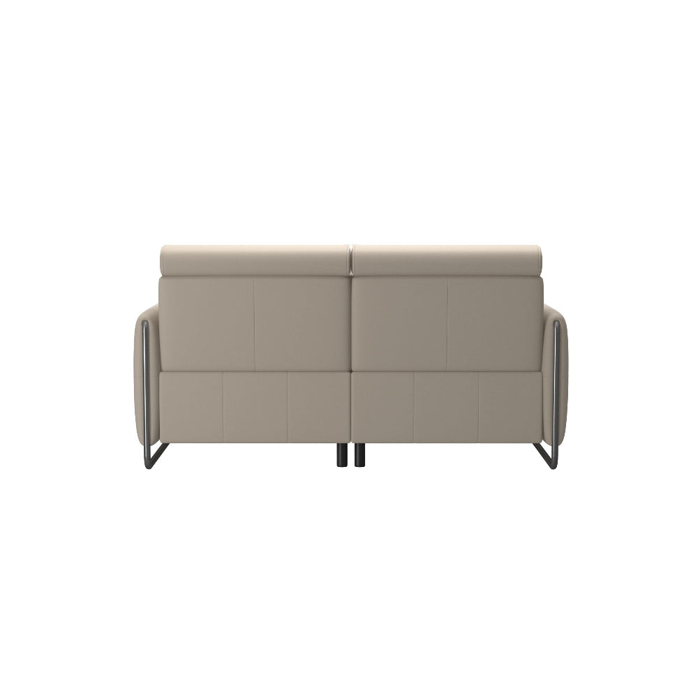 Sofá 2 plazas modelo EMILY Stressless® Power™ Brazo Metal piel Paloma