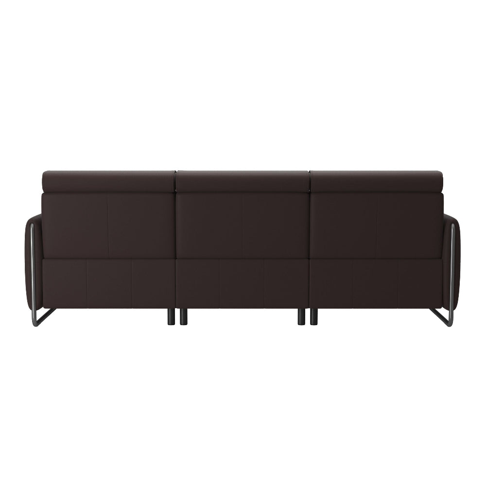Sofá 3 plazas modelo EMILY Stressless® Power™ Brazo Metal piel Paloma