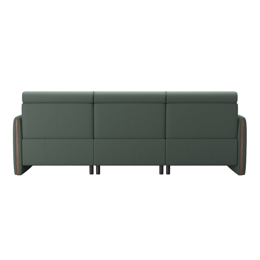Sofá 3 plazas modelo EMILY Stressless® Power™ Brazo Madera piel Paloma