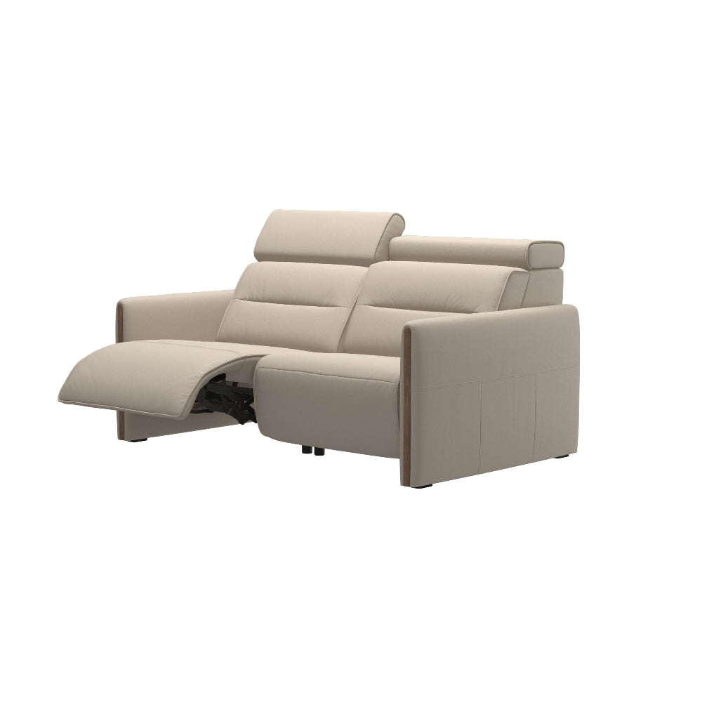 Sofá 2 plazas modelo EMILY Stressless® Power™ Brazo Madera piel Paloma