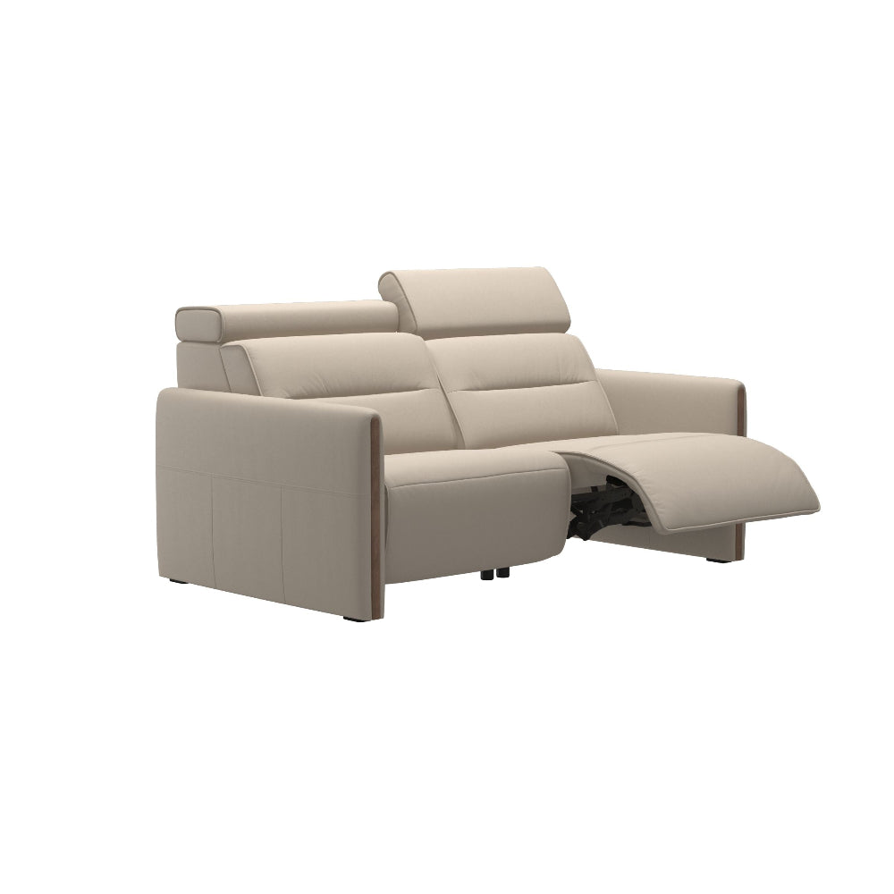 Sofá 2 plazas modelo EMILY Stressless® Power™ Brazo Madera piel Paloma