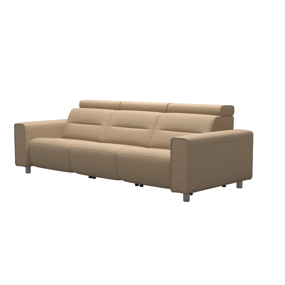 Sofá 3 Plazas modelo EMILY Stressless® Power™ Brazo Ancho piel Paloma