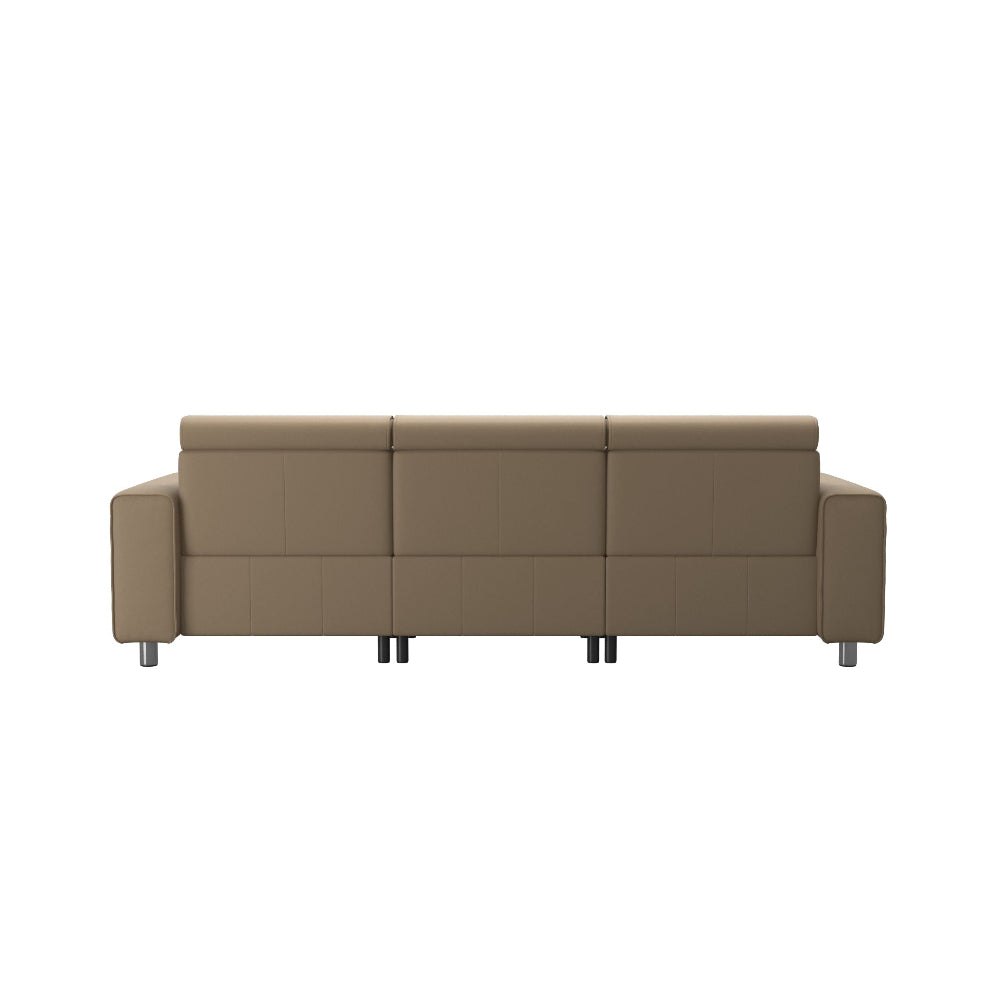 Sofá chaiselongue (M) Long Seat modelo EMILY Stressless® Power™ Brazo Ancho piel Paloma