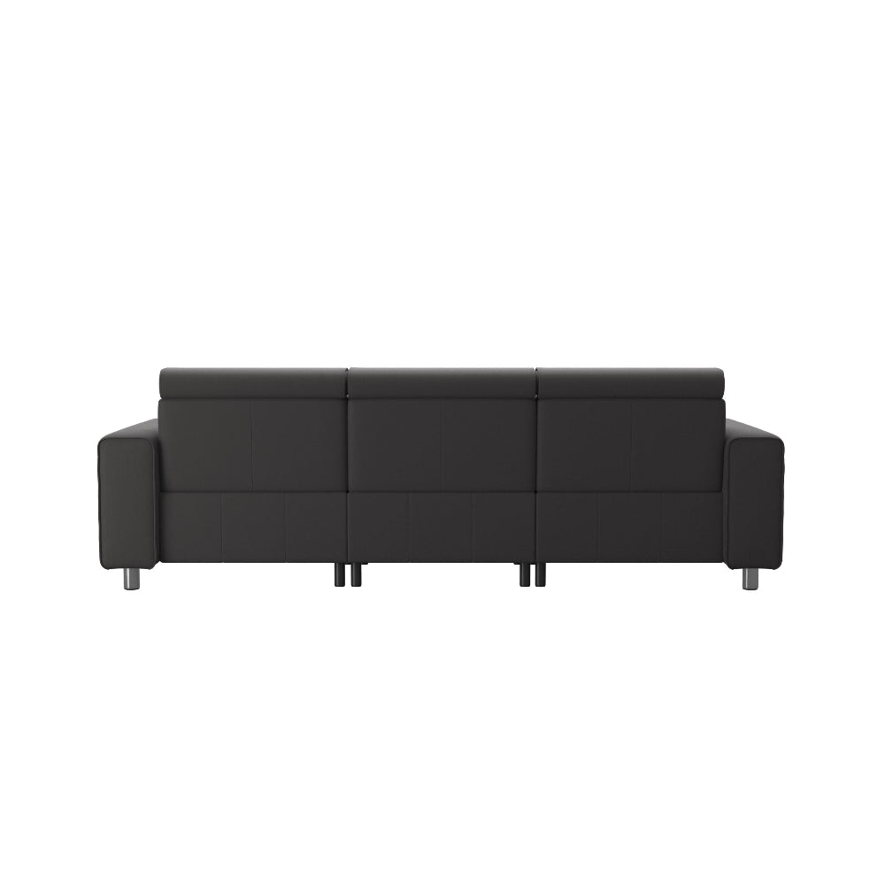 Sofá chaiselongue (L) Long Seat modelo EMILY Stressless® Power™ Brazo Ancho piel Paloma