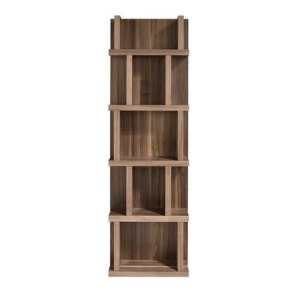 Estantería Madera Chapada Nogal 190cm Colección Elegance